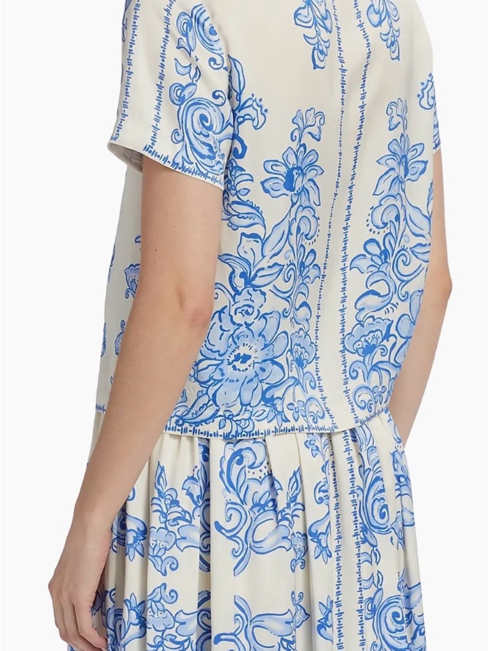 Johnny Was Kenzie Floral Print Shirt and Skirt Set - Picture 3 of 13